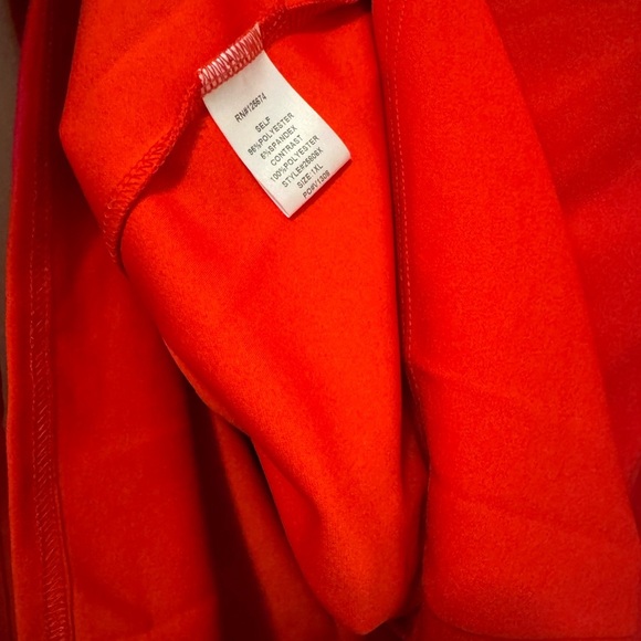 Red Sheath Dress with Bishop Sleeves and Embellished Buckle - Picture 16 of 16